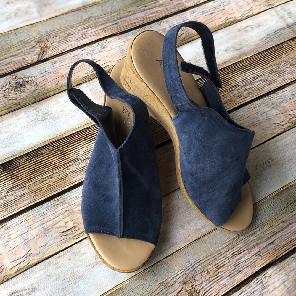 Blue Suede Wedge